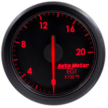 画像をギャラリービューアに読み込む, Autometer Airdrive 2-1/16in EGT Gauge 0-2000 Degrees F - Black