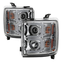 画像をギャラリービューアに読み込む, Spyder Chevy Silverado 2014-16 2500 HD Projector Headlights Light Bar DRL Chrm PRO-YD-CSHD14-LBDRL-C