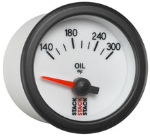 画像をギャラリービューアに読み込む, Autometer Stack 52mm 140-300 Deg F 1/8in NPTF Electric Oil Temp Gauge - White