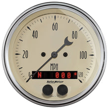 画像をギャラリービューアに読み込む, Autometer 3-3/8in Antique Beige 120 MPH GPS Speedometer Gauge