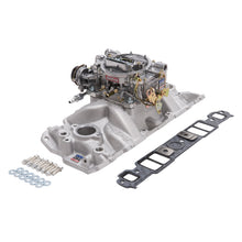 画像をギャラリービューアに読み込む, Edelbrock Manifold And Carb Kit Performer Eps Small Block Chevrolet 1957-1986 Natural Finish