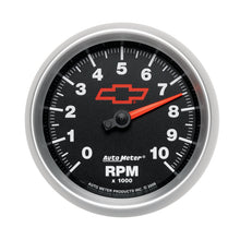 画像をギャラリービューアに読み込む, AutoMeter Gauge Tachometer 3-3/8in. 10K RPM In-Dash Chevy Red Bowtie Black
