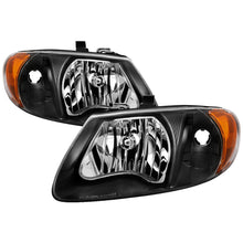 画像をギャラリービューアに読み込む, xTune Chrysler Voyager &amp; Grand Voyager 01-03 Crystal Headlights Black HD-JH-DCA01-AM-BK