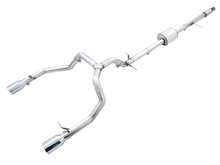 画像をギャラリービューアに読み込む, AWE Tuning 4th Gen GM 1500 5.3L 0FG Cat-Back Split Rear Exit (Flat Bumper) - Quad Chrome Tips