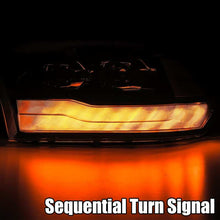 画像をギャラリービューアに読み込む, AlphaRex 09-18 Dodge Ram 1500HD PRO-Series Projector Headlights Plank Style Black w/Seq Signal/DRL