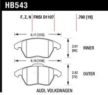 画像をギャラリービューアに読み込む, Hawk 06-11 Audi A3 2.0L Base Front ER-1 Brake Pads