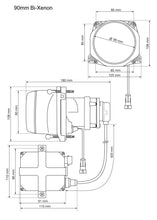 画像をギャラリービューアに読み込む, Hella 90MM Bi-Xenon High/Low Beam Module Head Lamp