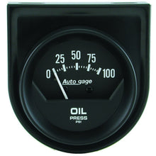 画像をギャラリービューアに読み込む, Autometer Auto Gauge 2in 100 psi Mechanical Short Sweep Black Oil Pressure Gauge