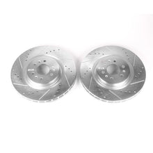 画像をギャラリービューアに読み込む, Power Stop 04-07 Cadillac CTS Front Evolution Drilled &amp; Slotted Rotors - Pair