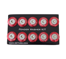 画像をギャラリービューアに読み込む, NRG Fender Washer Kit w/Rivets For Plastic (Red) - Set of 10