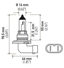 画像をギャラリービューアに読み込む, Hella 9006 12V 55W Halogen Bulb
