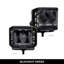 画像をギャラリービューアに読み込む, Go Rhino Xplor Blackout Series Cube LED Sideline Spot Light Kit (Surface Mount) 4x3 - Blk (Pair)