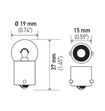 画像をギャラリービューアに読み込む, Hella Bulb 5008 12V 10W Ba15S B6 (2)