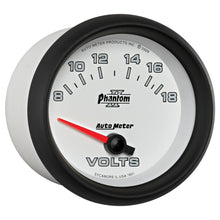 画像をギャラリービューアに読み込む, Autometer Phantom II 2-5/8in 18V Electric Voltmeter Gauge