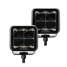 画像をギャラリービューアに読み込む, Go Rhino Xplor Blackout Series Cube LED Spot Light Kit (Surface/Threaded Stud Mnt) 2x2 - Blk (Pair)