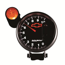 画像をギャラリービューアに読み込む, Autometer GM Bowtie Black 5in 10000 RPM Pedestal Electronic Tachometer w/ Ext Shift Light