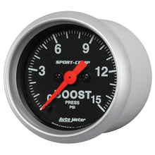 画像をギャラリービューアに読み込む, Autometer 2-1/16in 15PSI Boost Digital Stepper Motor Sport-Comp Gauge