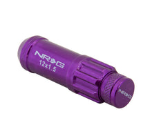画像をギャラリービューアに読み込む, NRG 700 Series M12 X 1.5 Steel Lug Nut w/Dust Cap Cover Set 21 Pc w/Locks &amp; Lock Socket - Purple