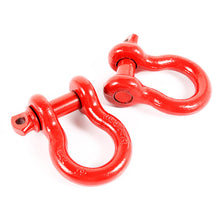 画像をギャラリービューアに読み込む, Rugged Ridge Red 7/8in D-Shackles