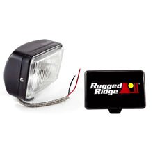 画像をギャラリービューアに読み込む, Rugged Ridge 5-In x 7-In Halogen Fog Light Black Steel Housing