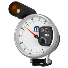 画像をギャラリービューアに読み込む, AutoMeter Gauge Tachometer 5in. 10K RPM Pedestal W/ Ext. Shift-Lite White Mopar