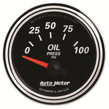 画像をギャラリービューアに読み込む, Autometer Designer Black II 52mm 100 PSI Oil Pressure Gauge