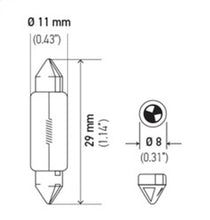 画像をギャラリービューアに読み込む, Hella Bulb 6428 12V 3W SV7-8 T2.25 8x28mm
