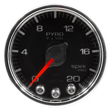 画像をギャラリービューアに読み込む, Autometer Spek-Pro Gauge Pyro. (Egt) 2 1/16in 2000f Stepper Motor W/Peak &amp; Warn Blk/Chrm