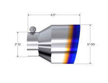 画像をギャラリービューアに読み込む, MBRP T304 Stainless Steel Burnt End Angle Cut Exhaust Tip - 3in. ID / 5in. OD / 6.5in. Length
