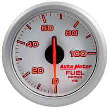 画像をギャラリービューアに読み込む, Autometer Airdrive 2-1/6in Fuel Pressure Gauge 0-100 PSI - Silver