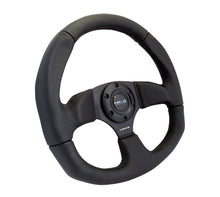 画像をギャラリービューアに読み込む, NRG Reinforced Steering Wheel (320mm Horizontal / 330mm Vertical) Leather w/Black Stitching
