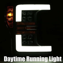 画像をギャラリービューアに読み込む, AlphaRex 17-19 Ford F-250 SD NOVA LED Proj Headlights Plank Style Gloss Blk w/Activ Light/Seq Signal