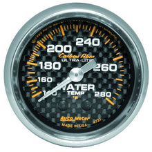 画像をギャラリービューアに読み込む, Autometer Carbon Fiber 52mm Water Temperature Gauge