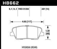 画像をギャラリービューアに読み込む, Hawk 10 Hyundai Genesis Coupe (w/o Brembo Breaks) HP+ Autocross 15mm Rear Brake Pads