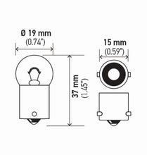 画像をギャラリービューアに読み込む, Hella Bulb 5637 24V 10W Ba15S B6 (2)