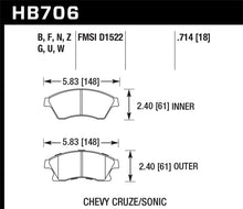 画像をギャラリービューアに読み込む, Hawk 11-12 Chevy Cruze Eco/LS/1LT/2LT/LTZ / 12 Sonic LS/LT/LTZ DTC-60 Front Race Brake Pads