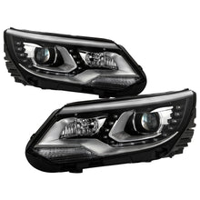 画像をギャラリービューアに読み込む, Spyder VW Tiguan 12-17 LED/DRL Projector Headlights Chrome PRO-JH-VWT12-LED-C