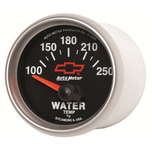 画像をギャラリービューアに読み込む, Autometer GM Bowtie Black 2-1/16in 100-250 F Pedestal Electronic Water Temp Gauge