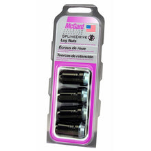 画像をギャラリービューアに読み込む, McGard SplineDrive Lug Nut (Cone Seat) M14X1.5 / 1.648in. Length (4-Pack) - Black (Req. Tool)