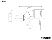 画像をギャラリービューアに読み込む, MBRP Universal T304 SS Dual Tip 3.5in OD/2.5in Inlet