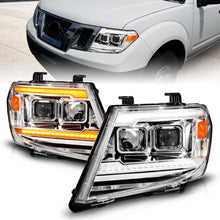 画像をギャラリービューアに読み込む, ANZO 09-20 Nissan Frontier Chrome Projector Plank Style DRL w/ Switchback &amp; Sequential LED DRL