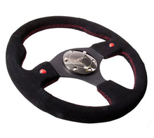 画像をギャラリービューアに読み込む, NRG Reinforced Steering Wheel (320mm) Blk Suede w/Dual Buttons
