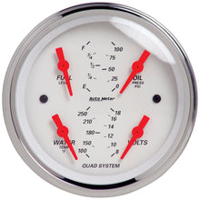 画像をギャラリービューアに読み込む, Autometer Arctic White 3-3/8in Kit Box w/Elec Speedo Elec Oil Press, Water Temp, Volt, Fuel Level