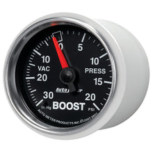 画像をギャラリービューアに読み込む, Autometer GS 52mm 30 in Hg/20 psi Mechanical Vacuum/Boost Gauge