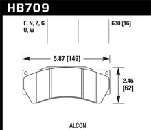 画像をギャラリービューアに読み込む, Hawk Performance Alcon Mono 6, Model 4497 HPS Street Brake Pads