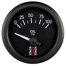 画像をギャラリービューアに読み込む, Autometer Stack Instruments 52mm 0-100 PSI 1/8in NPTF Electronic Oil Pressure Gauge - Black