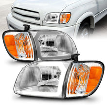 画像をギャラリービューアに読み込む, ANZO 00-04 Toyota Tundra (Reg/Acc Cab Only) Crystal Headlights w/Lgt Bar Chrome w/Corner Lights 2pc