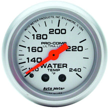 画像をギャラリービューアに読み込む, Autometer Ultra-Lite 52mm 120-240 Deg F Mechanical Water Temp Gauge