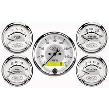 画像をギャラリービューアに読み込む, Autometer Ford Racing Kit Box (5 pc In-Dash Elec Speedo/Oil Pressure/Water Temp/Fuel Level/Volt)