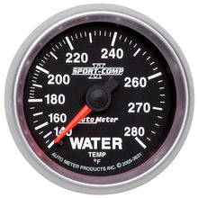画像をギャラリービューアに読み込む, Autometer Sport-Comp II 2-1/16in 140-280 Deg Mechanical Water Temp Gauge - Black